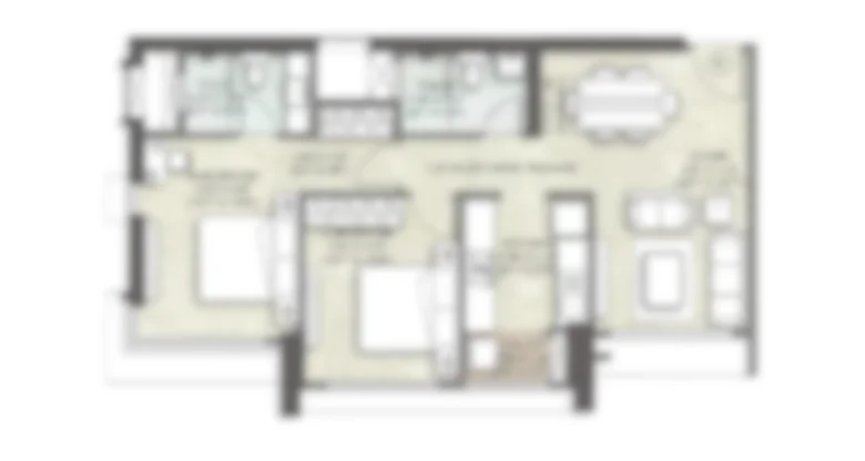 2 BHK Residential Floor Plan at Veena Codename Elevated Living