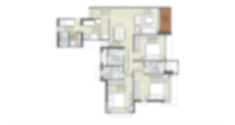 3 BHK Residential Floor Plan at Veena Codename Elevated Living